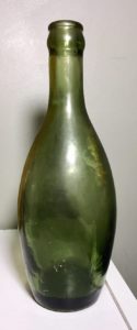 "Ten Pin" style soda bottle with the "Bottle inside oval" mark on the base. This bottle was found in South Carolina. (Photo courtesy of Sarah Martin)