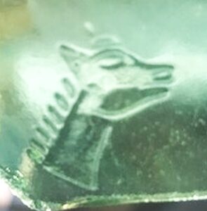 Horse Head emblem - Rolling Rock beer bottle shard - Denise Shor