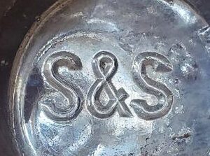 S&S - embossed mark on base of Bludwine Bottling Company bottle