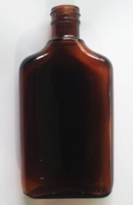 Hillsboro Glass Company amber flask with 1991 date code