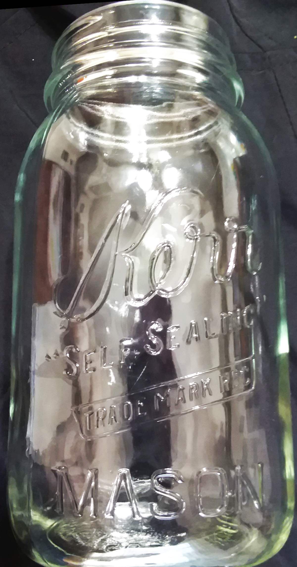 1/2 pint Crown Sealer canning jar 1938 (DEB)