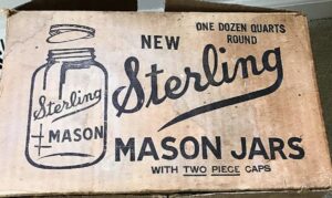 Sterling Mason Jars - original cardboard shipping box- Photo courtesy of Wanda Yoder