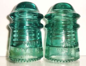 HEMINGRAY- No. 9 insulator: Two molds with the "Upside down V" in place of "A" in "MAY"