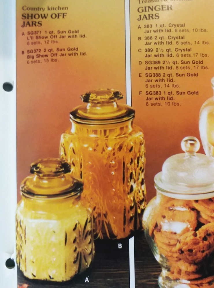 1979 Catalog Page from Federal Glass Company - page 109, picturing the Show Off jars.