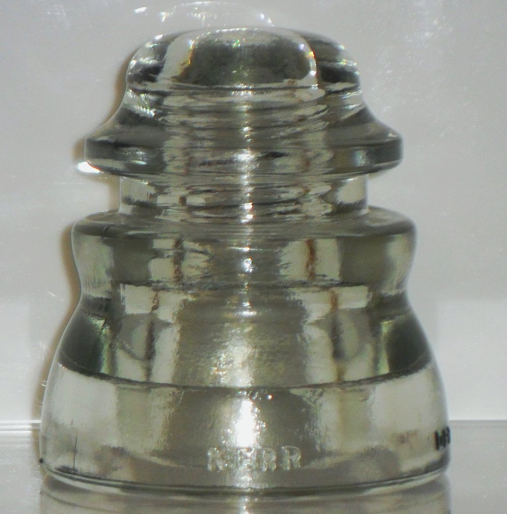 KERR DP1 glass telephone/telegraph line insulator, CD 155 type. This example bears a date code for 1976. 