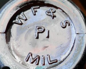 William Franzen & Sons- W F & S MIL marking on base of amber beer bottle