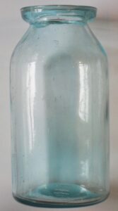 Frederick Heitz Glass Works - F. H. marked antique wax sealer glass jar.