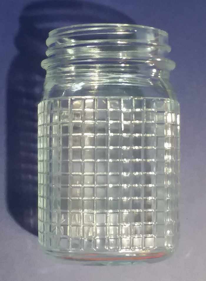 Pint size "Waffle" or "Grid" style jar made by Ball - probably in the early 1930s.