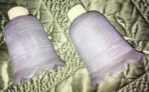 Lavender "bell" candle holders (Photo courtesy of Angela)