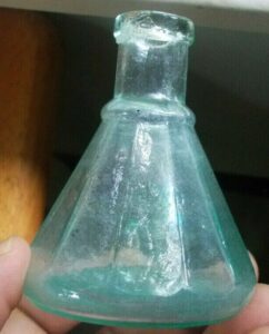 Newark Star Glass Works "umbrella" type ink bottle - 12 sided, aqua, photo courtesy of Dave Beeler Newark Star Glass Works "umbrella" type ink bottle - 12 sided, aqua, photo courtesy of Dave Beeler